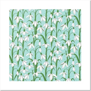 Snowdrops Pattern Posters and Art